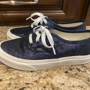 Vans crackled black Shoes 6 1/2 6.5 woman’s. Great condition